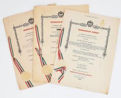 1960-1966 3 db szabadalmi okirat