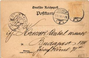 1898 (Vorläufer) Aachen, Lousberg, Dom, Kaiserplatz mit Fontaine, Elisenbrunn, Kriegerdenkmal. F. Ma...