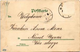 1899 (Vorläufer) Wien, Vienna, Bécs; Stephan's Dom, Graben. Kunstanstalt J. Miesler Art Nouveau...