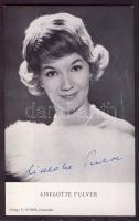 Liselotte Pulver svájci színésznő dedikált fotója / autographed photo