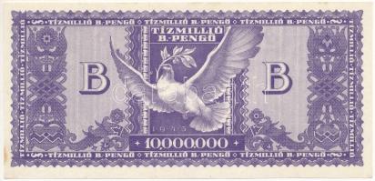 1946. 10.000.000BP T:AU jobb alsó sarokban kis fo. / Hungary 1946. 10.000.000 BilPengő C:AU in the l...