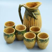 Kukoricamintás boros készlet, m: 7-19 cm