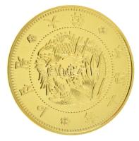 DN "Történelmi aranypénzek - Korea 10 Won, 1906" aranyozott Cu-Zn utánveret "COPY&quo...