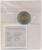 Vatikán 2005. 2E "XVI. Benedek pápa" fantázia próbaveret, "SPECIMEN" jelzéssel, ...