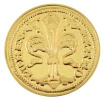 DN "A legértékesebb magyar érmék - Károly Róbert aranyforintjának replikája" aranyozott Cu...