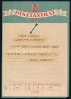 1956 Sebes Gusztáv (1906-1986) az Aranycsapat labdarúgó edzőjének küldött születésnapi dísztávirat a Honvéd klub női sportolóitól
