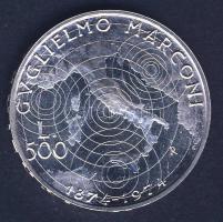 Olaszország 1974. 500L Ag "Guglielmo Marconi" T:PP