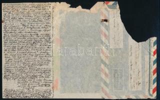 1954 Az Aranycsapatnak küldött eksztatikus rajongói levél egy ismeretlen 44 éves nőtől a labdarúgó v...