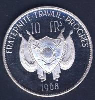 Niger 1968. 10Fr Ag T:PP Csak 1000db! R!