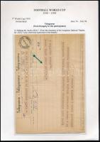 1954 Zsolt István magyar bírónak küldött buzdító levél a svájci labdarúfó világbajnokságra, az első ...