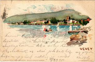 1901 Vevey. Velten's Künstler Postkarten litho s: F. Voellmy (fa)