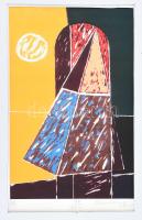 Aknay János (1949-): Angyalkapu (cím nélkül). Computer print, papír, jelzett, számozott: 87/140. Pas...