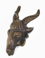 Bronz kosfej óradísz / bútordísz, m: 8 cm