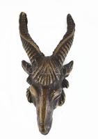 Bronz kosfej óradísz / bútordísz, m: 8 cm