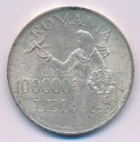 Románia 1946. 100.000L Ag "I. Mihály" T:XF patina
Romania 1946. 100.000 Lei Ag "Miha...