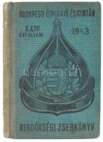 1943 Budapesti útmutató és címtár. Rendőrségi zsebkönyv. XXIII. évf. Bp., 1943 Pallas.. Kiadói egészvászon-kötés, 461 p.