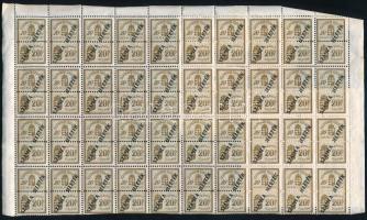 Számlailleték bélyeg 1945 20P 40-es ívdarab (60.000)