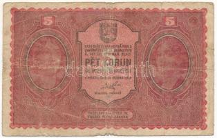 Csehszlovákia 1919. 5K T:VG Czechoslovakia 1919. 5 Korun C:VG Krause 7.