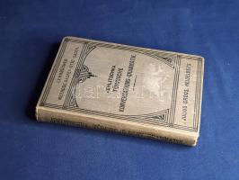 Jehlitschka, Henry: Türkische Konversations-Grammatik. Mit einem Anhang von Schrifttafeln in türkischer Kursivschrift nebst Anleitung. Heidelberg, 1895. Julius Groos Verlag. VIII + 420 + [6] p. A heidelbergi nyelvtankönyv-kiadó számos nyelven alkalmazta a heidelbergi nyelvészprofesszorokról elnevezett, úgynevezett Gaspey-Otto-Sauer-módszert. A módszer a korábbi nyelvtankönyv-írási gyakorlattal szemben a nyelvtani részleteken kívül bőséges olvasmányanyagot és gyakorló feladatokat is közreadott, nem csupán a nyelvtani rendszer és a szókincs közlésére szorítkozott. Török tankönyvünk török nyelvi anyaga értelemszerűen még arab írással szerepel, hiszen a török írásbeliség egészen az atatürki éráig, az 1928. évi radikális reformig ezt használta, utána tért át a latin írásmódra. (Lehrbücher Methode Gaspey-Otto-Sauer.) Keretdíszes kiadói egészvászon kötésben, az első kötéstáblán apró, halvány foltossággal. Jó példány.