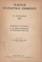 Magyar statisztikai zsebkönyv, VI. évfolyam. Szerkesztő: vitéz Mike Gyula. (1937).
Budapest, 1937. ...