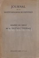 Journal de la Société Hongroise de Statistique. Numéro de jubilé de M. Gustave Thirring.
Budapest, ...