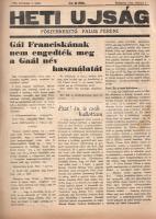 [Folyóirat] Heti Ujság. Falus Ferenc riportlapja. Megjelenik minden szombaton. VIII. évfolyam, 1-50/...