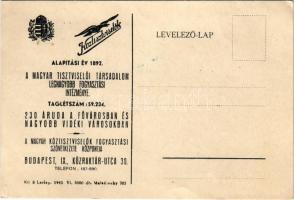 1945 A Magyar Köztisztviselők Fogyasztási Szövetkezete Központja. Budapest IX. Közraktár utca 30. / Hungarian civil servants cooperative (gyűrődés / crease)