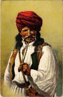 1917 Bosnischer Bauer. Naklada Leon Finzi (Sarajevo) / Bosnian folklore (gyűrődés / crease)