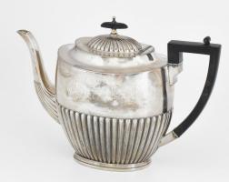 Angol art deco ezüstözött kávés kanna, jelzett, m: 18,5 cm