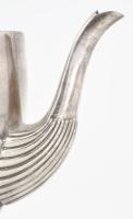 Angol art deco ezüstözött kávés kanna, jelzett, m: 18,5 cm