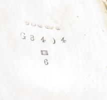 Angol art deco ezüstözött kávés kanna, jelzett, m: 18,5 cm