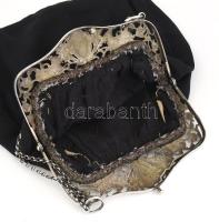 cca 1910, Német ezüst (Ag) szerelékes színházi táska, jelzett, 23x22 cm