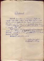 1946 Zsidótörvények által üldözöttek bujtatásának igazolásai, nyilatkozatai 5 db irat