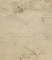 cca 1910, Szecessziós ezüstözött váza, kopással, m: 24 cm