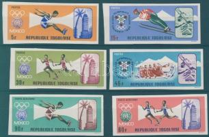 1967 Grenoblei és Mexikói olimpia vágott sor Mi 626-631