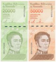 Venezuela 2019. 20.000B + 50.000B T:UNC, F szép papír Venezuela 2019. 20.000 Bolivares + 50.000 Bolivares C:UNC, F fine paper Krause P#110, P#111