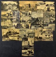 Kb. 125 db MODERN fekete-fehér magyar város képeslap az 50-es évekből, Képzőművészeti Alap kis alakú lapok, sok kis település