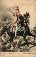 Tadeusz Kosciuszko. Polish military art postcard s: J. Kossak (kis szakadás / small tear)
