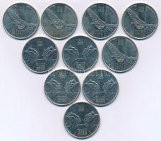 Jugoszlávia 1983. 10D Ni-sárgaréz "Neretvai csata 40. évfordulója" (5x) + 10D Ni-sárgaréz "Sutjeskai csata 40. évfordulója" (5x) T:AU-XF Yugoslavia 1983. 10 Dinara Ni-brass "40th Anniversary - Battle of Neretva River" (5x) + 10 Dinara Ni-brass "40th Anniversary - Battle of Sutjeska River" (5x) C:AU-XF