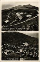 1941 Kőrösmező-Tiszaborkút, Jaszinya, Jasina-Kvasy, Yasinia (Máramaros); Státní mlékarna na Menculu, Svecení poloniny Mencul "Wegerova chata" / Állami tejüzem a Mencsulon, Weber menház felszentelési ünnepsége / dairy and the consecration ceremony of the rest house (EK)