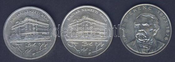 1992-94. 200Ft Ag "MNB" (2x) + "Deák" (1x) T:BU,2