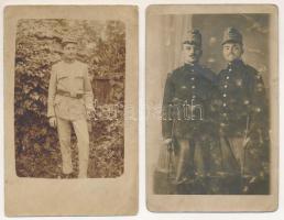 4 db RÉGI első világháborús katonai fotós képeslap / 4 pre-1945 WWI. K.u.k. military photo postcards