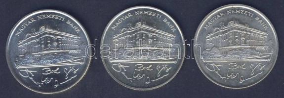 1993. 200Ft Ag "MNB" (3x) T:BU,2