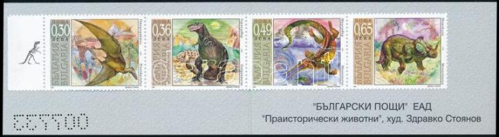 Pre-historic animals stamp booklet Ősállatok bélyegfüzet