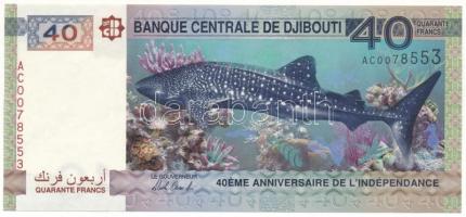 Dzsibuti 2017. 40Fr "A Függetlenség 40. évfordulója" T:AU Djibouti 2017. 40 Francs "40th Anniversary of Independence" C:AU Krause P#46a
