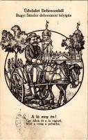 1924 Debrecen, Bugyi Sándor debreceni talyigás. A lú meg én! Aczél Henrik kiadása (Debrecen), Orient nyomása (Budapest) (fl)