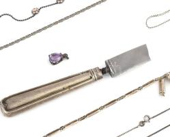 Vegyes ezüst tétel, jelzett, bruttó 86g