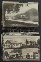 Kb. 300 db MODERN magyar retró fekete-fehér város képeslap, kisebb települések is (~1950-1990) / Cca. 300 modern Hungarian black and white town-view postcards