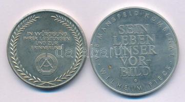Német Demokratikus Köztársaság DN(~1980) "Wilhelm Pieck 1876-1976" kétoldalas Cu-Ni emléké...