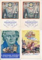 A Senefelder Egyesület 75 éves jubileumára / 75th anniversary of the Senefelder Association - 7 db régi képeslap / 7 pre-1945 advertisement postcards